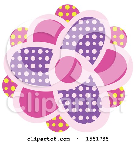 Clipart of a Party Flower - Royalty Free Vector Illustration by Cherie Reve