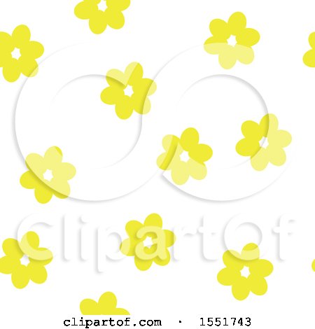 Clipart of a Yellow Flower Pattern - Royalty Free Vector Illustration by Cherie Reve