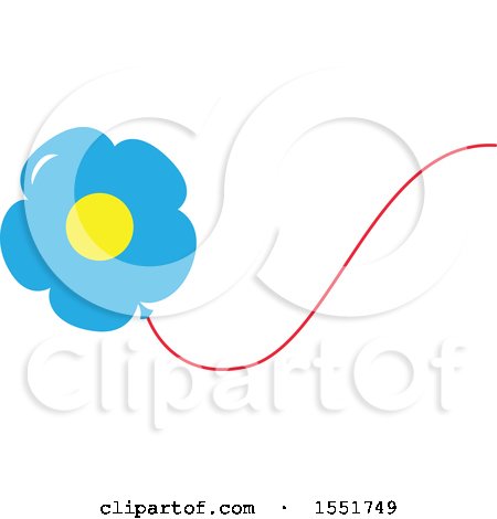 Clipart of a Flower Balloon - Royalty Free Vector Illustration by Cherie Reve