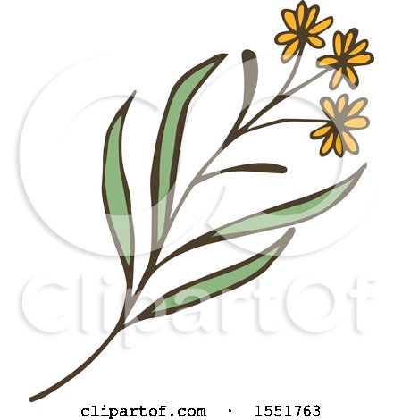 Clipart of a Flower - Royalty Free Vector Illustration by Cherie Reve