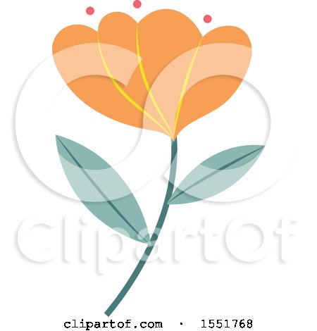 Clipart of a Flower - Royalty Free Vector Illustration by Cherie Reve
