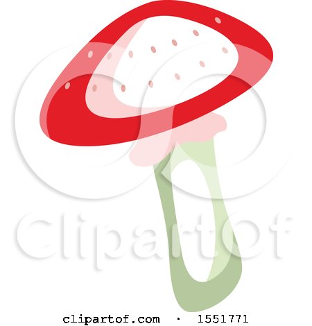 Clipart of a Red Mushroom - Royalty Free Vector Illustration by Cherie Reve