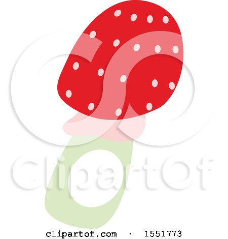 Clipart of a Red Mushroom - Royalty Free Vector Illustration by Cherie Reve