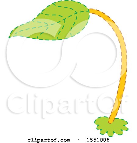 Clipart of a Sprouting Leaf - Royalty Free Vector Illustration by Cherie Reve