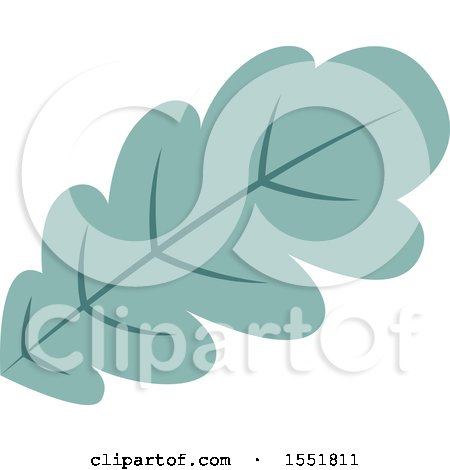 Clipart of a Green Leaf - Royalty Free Vector Illustration by Cherie Reve