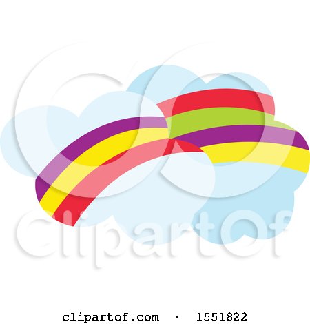 Clipart of Rainbow Clouds - Royalty Free Vector Illustration by Cherie Reve
