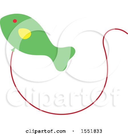 Clipart of a Fish Balloon - Royalty Free Vector Illustration by Cherie Reve