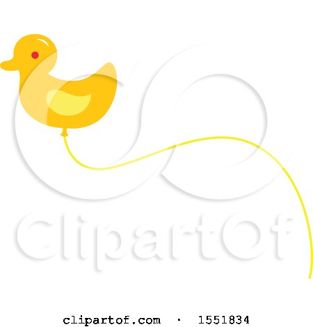 Clipart of a Duck Balloon - Royalty Free Vector Illustration by Cherie Reve