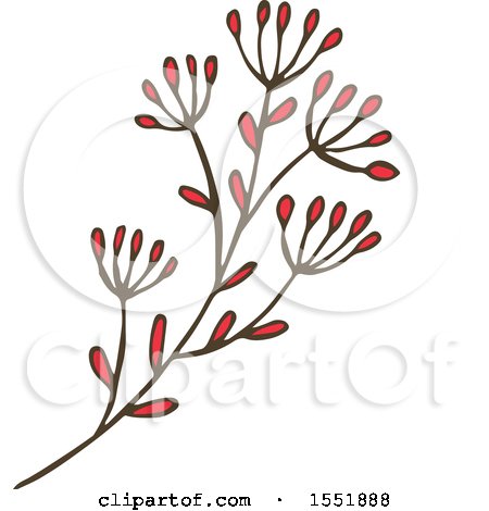 Clipart of a Plant Sprig - Royalty Free Vector Illustration by Cherie Reve