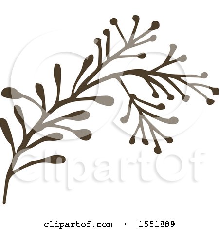 Clipart of a Plant Sprig - Royalty Free Vector Illustration by Cherie Reve