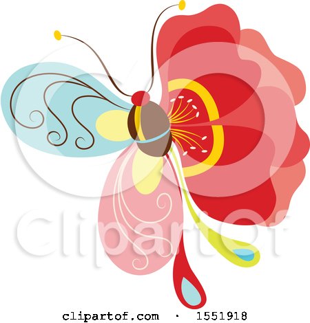 Clipart of a Butterfly - Royalty Free Vector Illustration by Cherie Reve