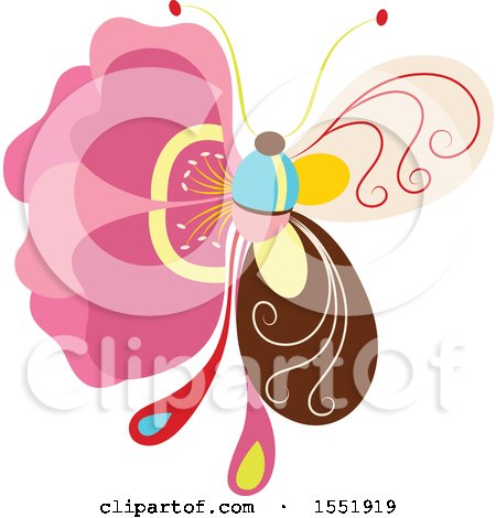 Clipart of a Butterfly - Royalty Free Vector Illustration by Cherie Reve
