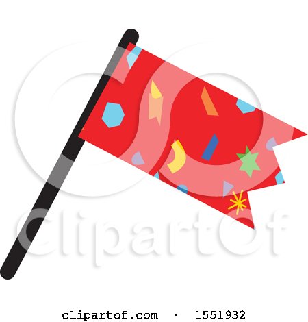 Clipart of a Car Racing Flag - Royalty Free Vector Illustration by Cherie Reve