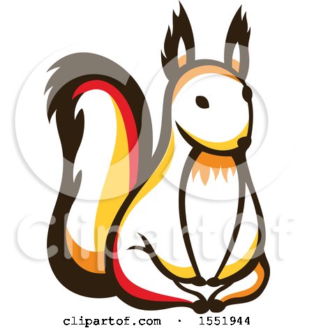 Clipart of a Cute Squirrel Forest Animal - Royalty Free Vector Illustration by Cherie Reve