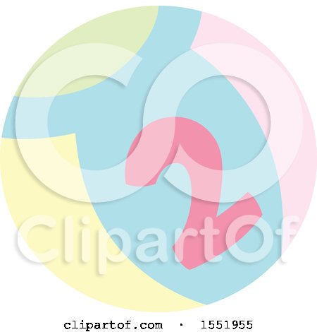 Clipart of a Baby Toy Ball - Royalty Free Vector Illustration by Cherie Reve