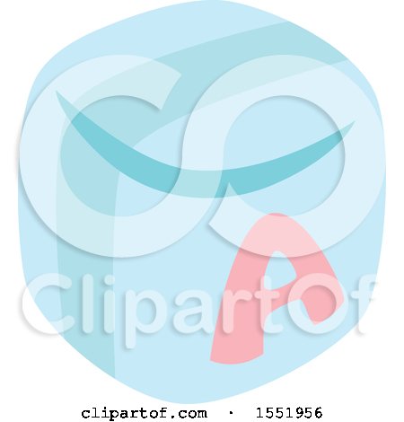 Clipart of a Baby Toy Block - Royalty Free Vector Illustration by Cherie Reve