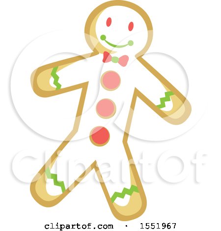 Clipart of a Gingerbread Man - Royalty Free Vector Illustration by Cherie Reve
