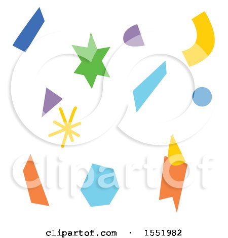 Clipart of Party Confetti - Royalty Free Vector Illustration by Cherie Reve