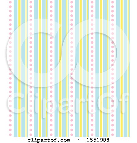 Clipart of a Dot and Stripe Pattern - Royalty Free Vector Illustration by Cherie Reve
