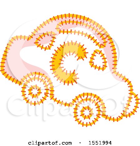 Clipart of a Letter C on a Car - Royalty Free Vector Illustration by Cherie Reve