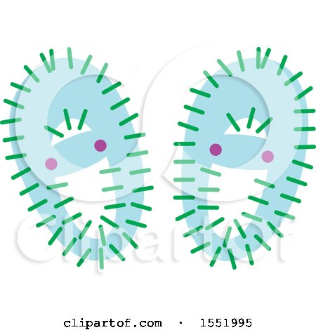 Clipart of a Pair of Furry Slippers - Royalty Free Vector Illustration by Cherie Reve