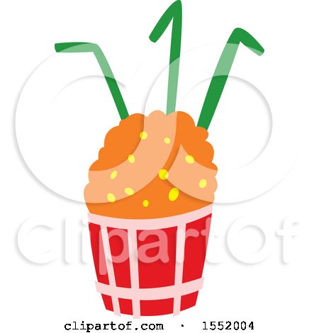 Clipart of a Frozen Drink - Royalty Free Vector Illustration by Cherie Reve