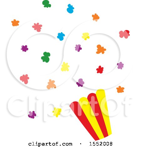 Clipart of Rainbow Popcorn - Royalty Free Vector Illustration by Cherie Reve