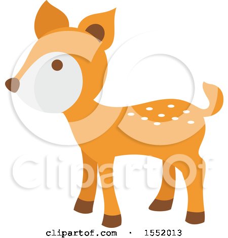 Clipart of a Cute Baby Deer - Royalty Free Vector Illustration by Cherie Reve