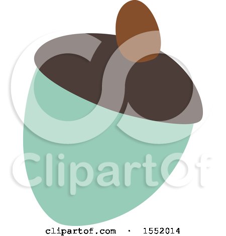Clipart of a Green Acorn - Royalty Free Vector Illustration by Cherie Reve