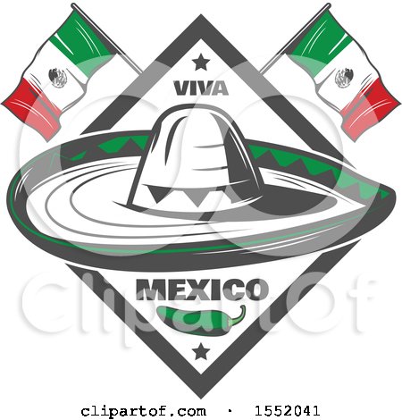 Clipart of a Retro Styled Cinco De Mayo Design - Royalty Free Vector Illustration by Vector Tradition SM