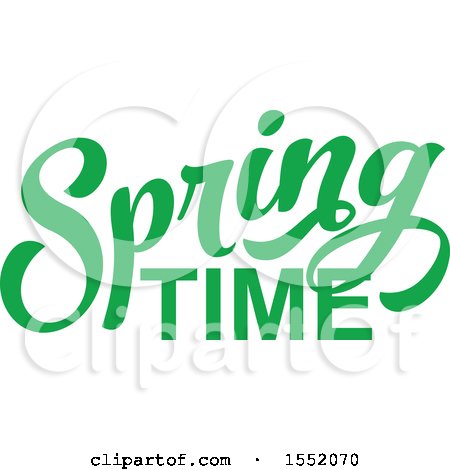 Clipart of a Green Spring Time Text Design - Royalty Free Vector Illustration by Vector Tradition SM