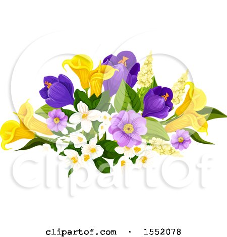 Clipart of a Spring Flower Design Element - Royalty Free Vector Illustration by Vector Tradition SM