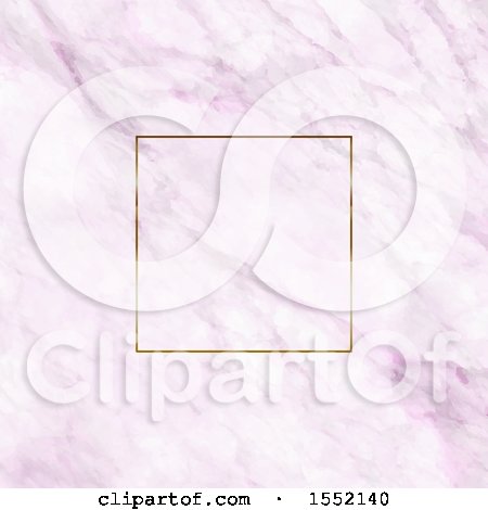 Clipart of a Frame over a Pink Marble Texture Background - Royalty Free Vector Illustration by KJ Pargeter