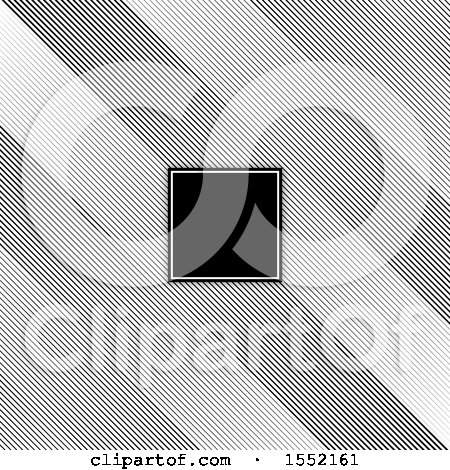 Clipart of a Frame over a Background of Diagonal Lines - Royalty Free Vector Illustration by KJ Pargeter