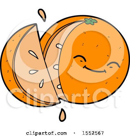 Cartoon Sliced Orange by lineartestpilot