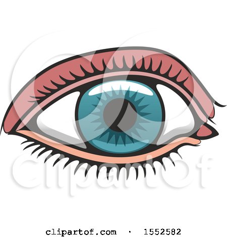 Clipart of a Blue Eye, Human Anatomy - Royalty Free Vector Illustration by Vector Tradition SM