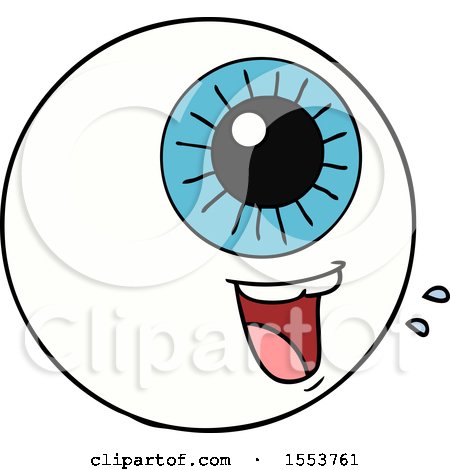 Cartoon Eyeball Laughing by lineartestpilot
