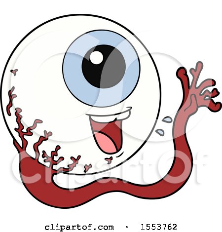 Cartoon Eyeball Laughing by lineartestpilot