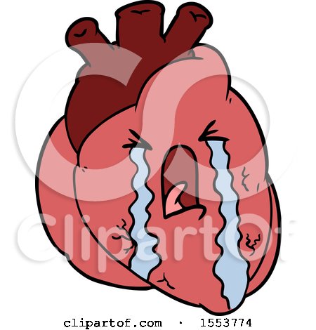 Cartoon Heart Crying by lineartestpilot