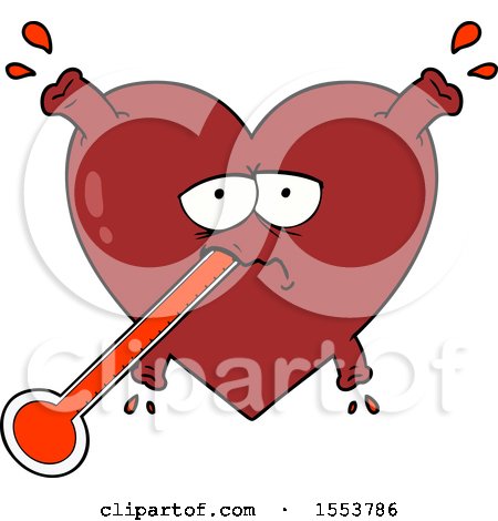 Cartoon Unhealthy Heart by lineartestpilot