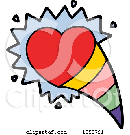 Cartoon Shooting Love Heart Sign by lineartestpilot