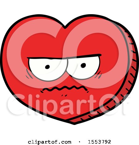 Cartoon Angry Heart by lineartestpilot