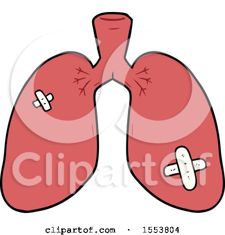Cartoon Repaired Lungs by lineartestpilot