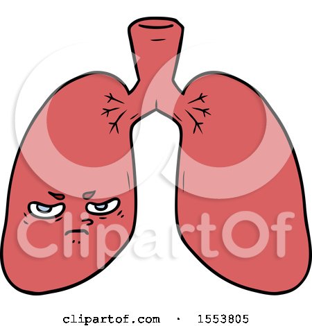 Cartoon Angry Lungs by lineartestpilot