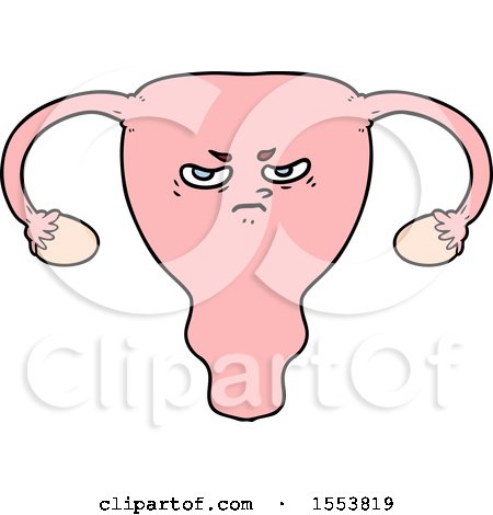 Cartoon Angry Uterus by lineartestpilot