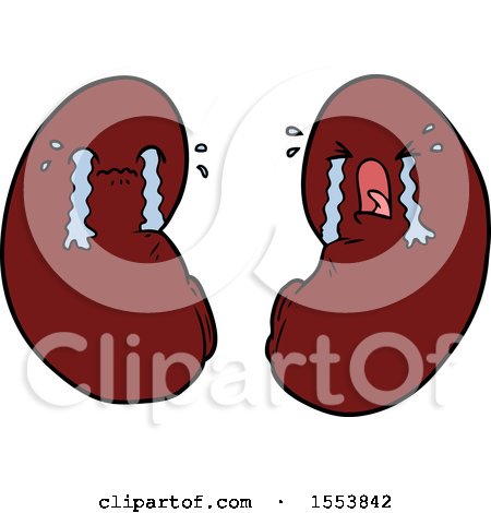 Cartoon Kidneys Crying by lineartestpilot