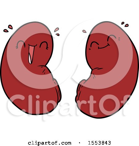 Cartoon Happy Kidneys by lineartestpilot