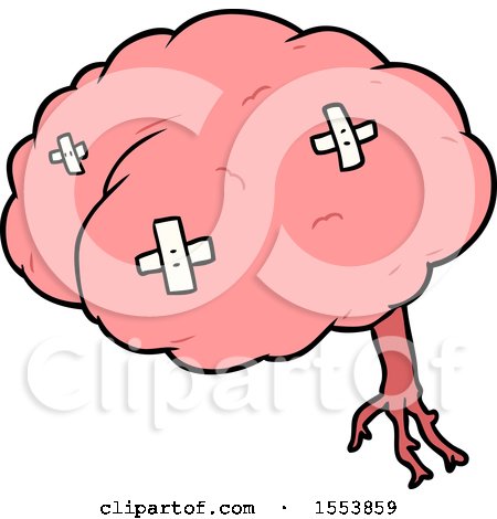Cartoon Injured Brain by lineartestpilot