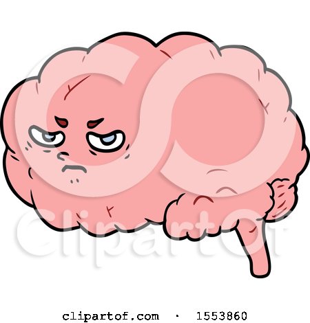 Cartoon Angry Brain by lineartestpilot