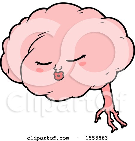 pink brain cartoon